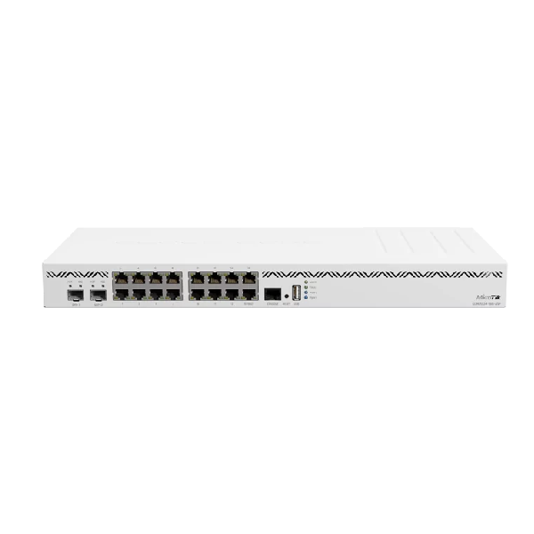 روتر میکروتیک CCR2004-16G-2S+ با ۱۶ پورت گیگابیتی و ۲ پورت +SFP