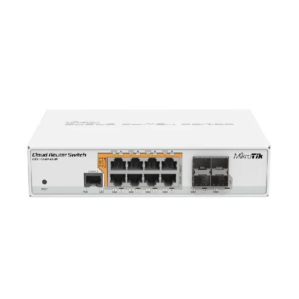 سوئیچ PoE میکروتیک CRS112-8P-4S-IN با ۸ پورت گیگابیتی